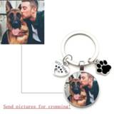 Keychain mannen meisjes Custom DIY Dog Photo I Love Glass Crystal Pendant Mini Heart Car Key Man and Girl Favorite Gift Souvenir