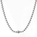 👉 Zilver vrouwen New 925 Sterling Silver Necklace Beads & Pave Crystal Sliding For Women Wedding Gift Diy Europe Jewelry