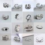 👉 Zilver vrouwen XIYANIKE 925 Sterling Silver Vintage Geometric Opening Rings For Women Size 16mm-18mm Adjustable Simple Handmade Party Jewelry