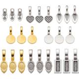 👉 Hanger alloy Pandahall Tibetan Style Glue-On Flat Pad Pendant Bails for Jewelry Making DIY 200pcs/box