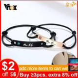 👉 Armband vrouwen Vnox Personalized Couple Bracelets Adjustable Rope Chain Women Men Simple Casual Jewelry Anniversary Gift