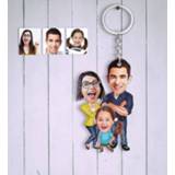 👉 Keychain baby's Personalized Family Cartoon Calendar Custom Your Put Baby Photo Square Gift For