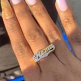 👉 Hanger vrouwen 2020 New Custom Name Ring Women Popular Rings in the 80s 90s Gothic Necklace Rhinestone Pendant Gift