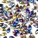 👉 Hanger JHNBY Briolette Pendant Waterdrop Austrian crystal beads 6*12mm50pcs Plating Teardrop glass bead for jewelry making bracelet DIY