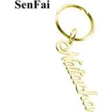 👉 Keychain vrouwen Senfai New Custom Name Personalized Any Font for women men Key chain Bag Charm Car Ring Jewelry Gift