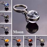 Keyring Solar System Planet Galaxy Nebula Space Keychain Moon Earth Sun Mars Art Picture Double Side Glass Ball Key Chain