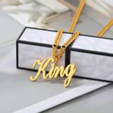 👉 Hanger goud steel vrouwen Custom Name Necklace For Women Personalized Jewelry Men Gold Stainless Long Chain Pendant Birthday Gift