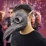 👉 Halloween Steampunk Plague Doctor Bird Mask Latex Beak Long Nose Party Activity Ball Costume Props