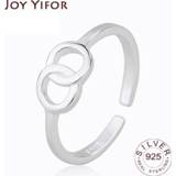 👉 Zilver vrouwen Authentic 925 Sterling Silver Cute circle Personality Adjustable Ring Fine Jewelry For Women Party Elegant Accessories
