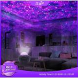 👉 Projector Colorful LED Star Light Rotating Ocean Wave Night Lights Bluetooth Music USB Nebula Lamp Starry Sky Galaxy Decor