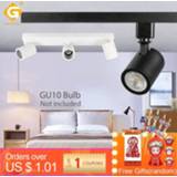 👉 Spotlight Industrial GU10 LED Track Light Adjustable Fixture Phase Ceiling Spot Rail Lighting Clothes Store Shop Lamp Exhibition