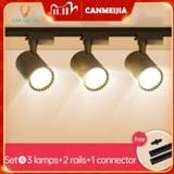 👉 Spotlight Full Set Led Track Lights 220V 12/20/30/40W COB Lamp Lighting Rail Spots Light Fixture Spotlights For Home Kitchen Shop