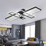 👉 Afstandsbediening zwart Modern LED Chandeliers Lighting Fixtures for Living Room Bedroom Kitchen Home With Remote Control Black Lustre Ceiling Lamp