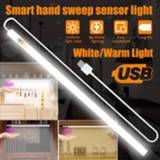 👉 Wardrobe Auto-sensing LED Cabinet Light Under Closet 20/30/40cm Bedside Table Hand Sweep Switch Sensor USB Brightness