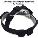 👉 Zaklamp zwart nylon Adjustable Elastic Head Strap for Flashlight - Black (1 pc)