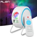 👉 Projector kinderen ALIEN Twinkling Galaxy Dynamic Laser Star Starry Sky LED Nebula Cloud Kids Party Night Light with Bluetooth Speaker