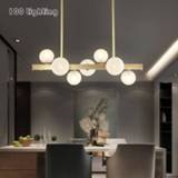 👉 Hanger wit Nordic White Glass Ball LED Pendant lights Dining room Light Coffee Shop Bar lamp Suspension Home Hanglamp 110/220V