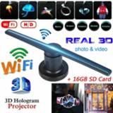 👉 Projector 384/576 LED Hologram Fan Wifi 3D Holographic Imaging Lamp Player Remote Advertising Display Light