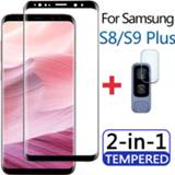 👉 Screenprotector 2 in 1 S8 Screen Protector For samsung galaxy S 8 9 Plus Protective Glass S9 S8Plus S9Plus 8Plus 9Plus With Camera Lens Tempered
