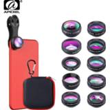 👉 Lens APEXEL 10 in 1 Mobile Phone Kit Fisheye Wide Angle Telescope Macro Camera Lenses For iPhone Samsung Huawei all smartphones