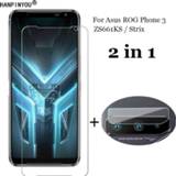 👉 Cameralens 2-in-1 Tempered Glass For Asus ROG Phone 3 ZS661KS / Strix Camera Lens Protection Film + Front Screen protector Guard