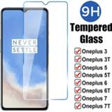 👉 Screenprotector 9H HD Tempered Glass on For OnePlus 7 7T Full Cover Screen Protector 6 6T 5 5T 3 3T Protective Film Case