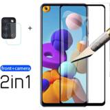 👉 Cameralens 2 In 1 Tempered glass For Samsung Galaxy A21s A 21S 21 S A21 Camera Lens Film Screen Protector Protection