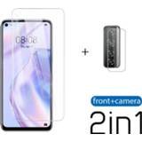 👉 Screenprotector For huawei p 40 lite 2-in-1 screen protector P40 5G camera Tempered glass protective film huavei 40lite lit