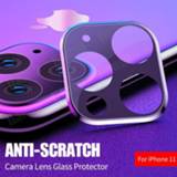 Mini camera titanium alloy 2020 New 3D Metal Ring Case + Tempered Glass for IPhone 12 Pro Max Protecor Film Back Full Cover