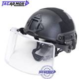 👉 Helm NIJ IIIA 9mm Lightweight Military High Cut Helmet Bulletproof Visor Tactical Face Protection Ballistic Mask