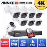 👉 CCTV camera ANNKE 4K Ultra HD 8CH DVR Kit H.265+ Security System 8MP IR Outdoor Night Vision Video Surveillance Kits
