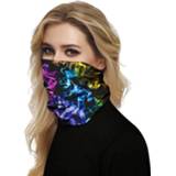 👉 Bandana vrouwen Male Women Face Chimney Neck Gaiter Scarf Pipe Starry Sky Colorful Masks Ski Mask Headband