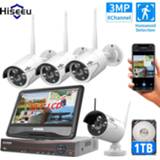 👉 CCTV camera Hiseeu 3MP 2MP 8CH Wireless Security System Kit for 1536P 1080P Outdoor video Surveillance With 10.1