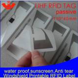 RFID tag UHF sticker vehicle windshield EPC 6C 915m860-960M waterproof sunscreen anti-tear adhesive passive printable label