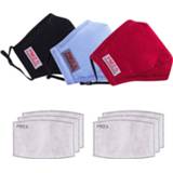 👉 Gezichtsmasker PM2.5 Anti-dust Reusable Cotton Mouth Face Masks Cover Filter 3+6PCS caps washable Facemask Mascarilla
