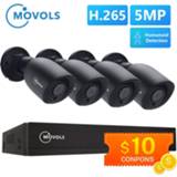 👉 Bewakingscamera Movols 5MP AI Video Surveillance System 8CH H.265+ DVR 4PCS 2592*1944 HD Security Camera Kit Indoor/ Outdoor IR-cut CCTV