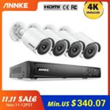 👉 Bewakingscamera wit ANNKE 8CH 4K Ultra FHD POE Network Video Surveillance System 8MP H.265 NVR With 4X Weatherproof IP Security Cameras CCTV Kit
