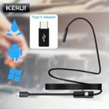 👉 Smartphone KERUI USB Mini Endoscope Camera with TYPE C Adapter Flexible Cable Snake Borescope Inspection for Android PC