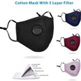 👉 Gezichtsmasker Cotton Washable 3 Layer Face Mask With 5 Filter Same as FFP3 Better than FFP2 FaceMasks Can Be Exchanged For Pm2.5 Filters