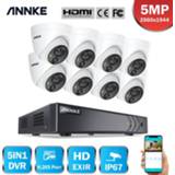 👉 Bewakingscamera wit ANNKE 8CH 5MP Lite HD Video Security Camera System 5IN1 H.265+ DVR With 8X Dome Home CCTV Surveillance Cameras PIR Detection