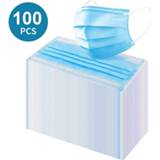 Earband blauw 100Pcs Blue Disposable Non-woven 3-layer Face Mask Breathable With Elastic Adult Mouth Mascarilla