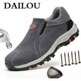 👉 Veiligheidsschoen steel DAILOU Toe Cap Safety Shoes Puncture-Proof Construction Comfort Lightweight All Season Men's Sneakers Dropshipping