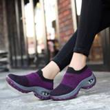 👉 Shoe vrouwen Women Shoes Running Walking Hot Autumn New Mesh Breathable Knit Ladies Mix Colors Sneakers Soft Platform Slip On Loafers