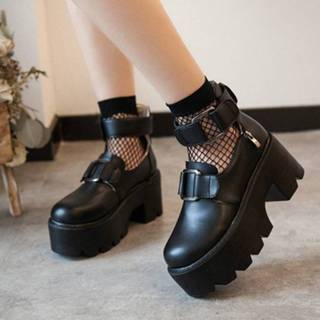 Shoe vrouwen Lolita shoes retro Harajuku solid color buckle platform female Japanese sweet and cute square heel women's TT-88