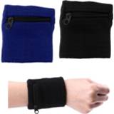 👉 Polsband 2Pcs Unisex Sports Wristbands Wrist Wrap Wallet Sweat Band Zipper Pocket Athletic Fitness Accessories