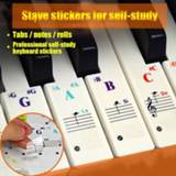 👉 Piano transparent Newly Stickers for Keys Colorful Keyboard Full Set Sticker Reusable S66