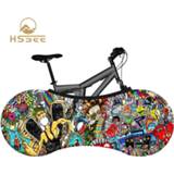 👉 Bike HSSEE 2020 Graffiti Series Bicycle Indoor Dust Cover High Quality Elastic Fabric 26