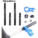 👉 Bike 2pcs RISK Bicycle Presta Valve Extender Pole With 3 in 1 Wrench Tools 45/80mm Rims Extend For Tube Tire/Tubeless