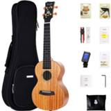 👉 Ukelele Enya Ukulele Concert Tenor 23 26 All Solid Mahogany Headstock with Beautiful Cherry Blossom Inlay including Cotton Bag