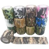 👉 Bandage 2.5/5/7.5/10/15 cm*4.5 m Camo Elastic Self-adhesive Sport Protective Fixer Tape Medical Wrap Pet flex